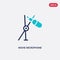 Two color movie microphone vector icon from cinema concept. isolated blue movie microphone vector sign symbol can be use for web,
