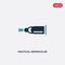 Two color nautical monocular vector icon from nautical concept. isolated blue nautical monocular vector sign symbol can be use for