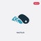 Two color nautilus vector icon from music concept. isolated blue nautilus vector sign symbol can be use for web, mobile and logo.