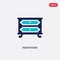 Two color nightstand vector icon from furniture & household concept. isolated blue nightstand vector sign symbol can be use for