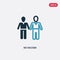 Two color no racism vector icon from people concept. isolated blue no racism vector sign symbol can be use for web, mobile and