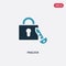 Two color padlock vector icon from strategy concept. isolated blue padlock vector sign symbol can be use for web, mobile and logo