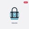 Two color padlocks vector icon from security concept. isolated blue padlocks vector sign symbol can be use for web, mobile and