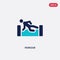 two color parkour vector icon from activities concept. isolated blue parkour vector sign symbol can be use for web, mobile and