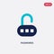 Two color passwords vector icon from cyber concept. isolated blue passwords vector sign symbol can be use for web, mobile and logo