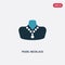 Two color pearl necklace vector icon from jewelry concept. isolated blue pearl necklace vector sign symbol can be use for web,
