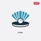 Two color pearl vector icon from nautical concept. isolated blue pearl vector sign symbol can be use for web, mobile and logo. eps