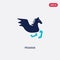 Two color pegasus vector icon from greece concept. isolated blue pegasus vector sign symbol can be use for web, mobile and logo.