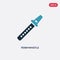 Two color pennywhistle vector icon from music concept. isolated blue pennywhistle vector sign symbol can be use for web, mobile