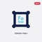 Two color periodic table vector icon from education 2 concept. isolated blue periodic table vector sign symbol can be use for web