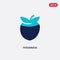 Two color persimmon vector icon from gastronomy concept. isolated blue persimmon vector sign symbol can be use for web, mobile and