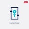 Two color photosynthesis vector icon from education 2 concept. isolated blue photosynthesis vector sign symbol can be use for web