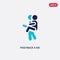 Two color piggyback a kid vector icon from behavior concept. isolated blue piggyback a kid vector sign symbol can be use for web,