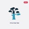 Two color pitch pine tree vector icon from nature concept. isolated blue pitch pine tree vector sign symbol can be use for web,