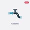 Two color plumbering vector icon from other concept. isolated blue plumbering vector sign symbol can be use for web, mobile and