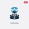 Two color policewoman vector icon from professions & jobs concept. isolated blue policewoman vector sign symbol can be use for web