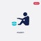 Two color poverty vector icon from general concept. isolated blue poverty vector sign symbol can be use for web, mobile and logo.