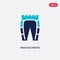 Two color practice pants vector icon from american football concept. isolated blue practice pants vector sign symbol can be use