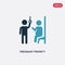 Two color pregnant priority vector icon from people concept. isolated blue pregnant priority vector sign symbol can be use for web