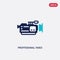 Two color proffesional video camera vector icon from cinema concept. isolated blue proffesional video camera vector sign symbol