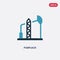 Two color pumpjack vector icon from industry concept. isolated blue pumpjack vector sign symbol can be use for web, mobile and
