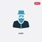 Two color rabbi vector icon from religion concept. isolated blue rabbi vector sign symbol can be use for web, mobile and logo. eps