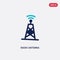 Two color radio antenna vector icon from communication concept. isolated blue radio antenna vector sign symbol can be use for web