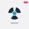 Two color radioactive vector icon from signs concept. isolated blue radioactive vector sign symbol can be use for web, mobile and