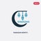 Two color ramadan month vector icon from religion-2 concept. isolated blue ramadan month vector sign symbol can be use for web,