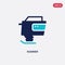 Two color rammer vector icon from construction concept. isolated blue rammer vector sign symbol can be use for web, mobile and