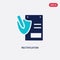 Two color rectification vector icon from gdpr concept. isolated blue rectification vector sign symbol can be use for web, mobile