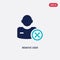 Two color remove user vector icon from human resources concept. isolated blue remove user vector sign symbol can be use for web,