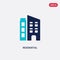 Two color residential vector icon from future technology concept. isolated blue residential vector sign symbol can be use for web