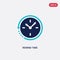 Two color rewind time vector icon from general concept. isolated blue rewind time vector sign symbol can be use for web, mobile