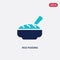 Two color rice pudding vector icon from culture concept. isolated blue rice pudding vector sign symbol can be use for web, mobile