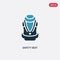 Two color safety seat vector icon from security concept. isolated blue safety seat vector sign symbol can be use for web, mobile