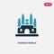 Two color sagrada familia vector icon from monuments concept. isolated blue sagrada familia vector sign symbol can be use for web