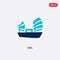 Two color sail vector icon from asian concept. isolated blue sail vector sign symbol can be use for web, mobile and logo. eps 10