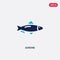 Two color sardine vector icon from camping concept. isolated blue sardine vector sign symbol can be use for web, mobile and logo.