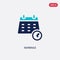 Two color schedule vector icon from hockey concept. isolated blue schedule vector sign symbol can be use for web, mobile and logo