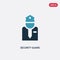 Two color security guard vector icon from museum concept. isolated blue security guard vector sign symbol can be use for web,