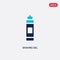 Two color shaving gel vector icon from hygiene concept. isolated blue shaving gel vector sign symbol can be use for web, mobile
