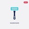 Two color shaving razor vector icon from hygiene concept. isolated blue shaving razor vector sign symbol can be use for web,