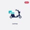 Two color shipping vector icon from delivery and logistic concept. isolated blue shipping vector sign symbol can be use for web,