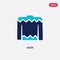 Two color skein vector icon from fashion concept. isolated blue skein vector sign symbol can be use for web, mobile and logo. eps