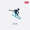 Two color slalom vector icon from sports concept. isolated blue slalom vector sign symbol can be use for web, mobile and logo. eps