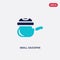 Two color small saucepan vector icon from furniture and household concept. isolated blue small saucepan vector sign symbol can be