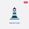 Two color smeaton`s tower vector icon from nautical concept. isolated blue smeaton`s tower vector sign symbol can be use for web