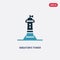 Two color smeaton`s tower vector icon from other concept. isolated blue smeaton`s tower vector sign symbol can be use for web,