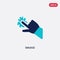 Two color smudge vector icon from gestures concept. isolated blue smudge vector sign symbol can be use for web, mobile and logo.